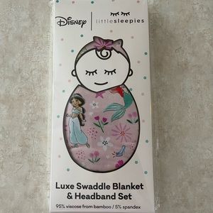 Little Sleepies Disney Princess Swaddle & Headband